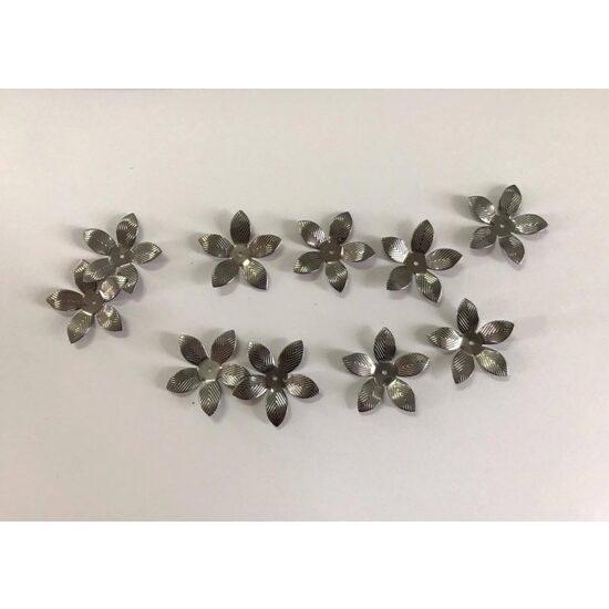 29972 - Set 10 accesorii floricele 3cm - nuanta nichelului - Pentart