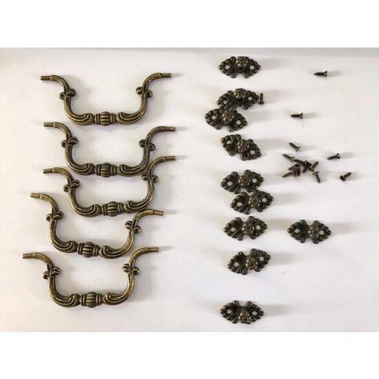 27509 - Set 5 manere minimobilier 90x39mm plus suruburi - Pentart
