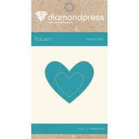 DP1183 Set 2 cuttere Nested - Hearts - Diamond Press