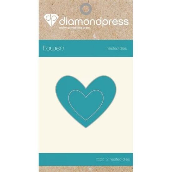 DP1183 Set 2 cuttere Nested - Hearts - Diamond Press