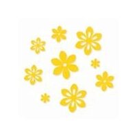 11950-000-968 - Set 9 flori din fetru - autocolante - orange - CS-R