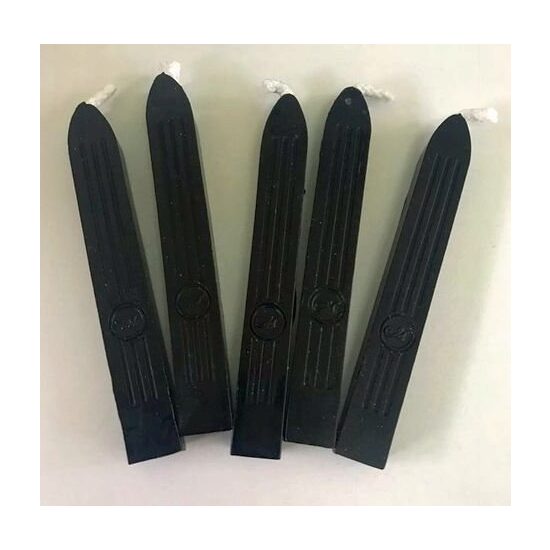 MSH763BLK - Baton de ceara cu fitil - 9.5 x 1.3 cm - negru .