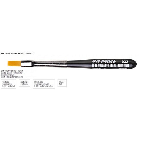 932 Pensula plata cu maner scurt - Da Vinci