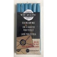 MSH7626BLU - Set 6 batoane de ceara rotunde pentru sigiliu - 9.8 cm x 0.7 mm - blue