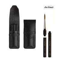 5382-1535 Set 3 pensule pentru voiaj MAESTRO + husa din piele - Da Vinci