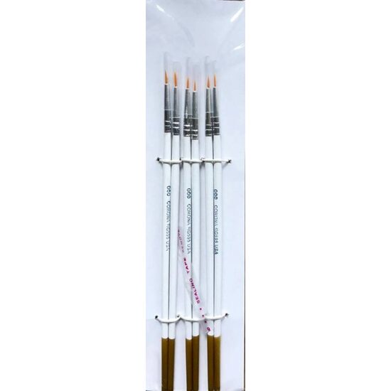 20042 - Set 6 pensule sintetice, liner 000 - Pentart