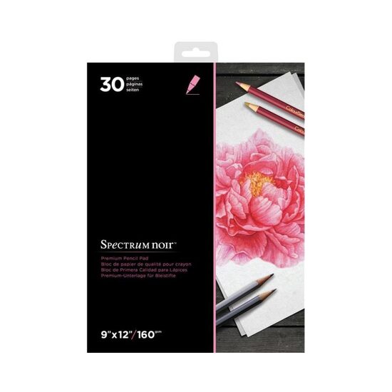 SPECN-PPAD9 Bloc Spectrum noir 22.7 x 30 cm, 30 file albe, 160 gr/mp Crafters Companion
