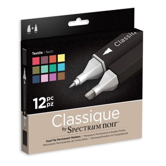 SPECN-CS12-TEX Set 12 markere Spectrum Classigue TEXTILE - Crafters Companion