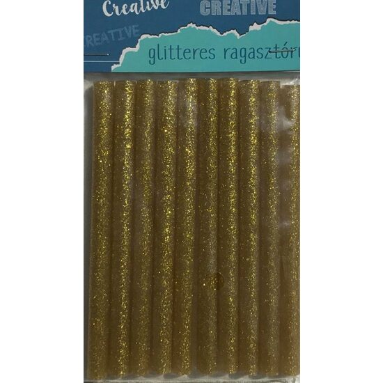 370509 - Set 10 rezerve silicon, glitter auriu - 0.75x10cm. ANT-CH