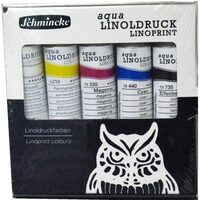 82005097 Set 5 x 20ml Culori pentru linogravura aqua-LINOPRINT - Schmincke