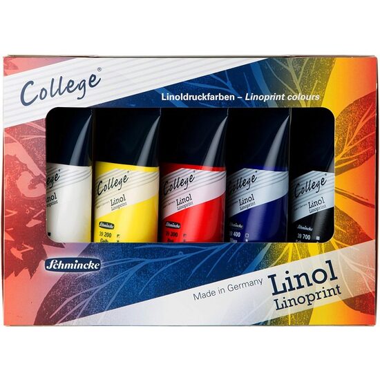 84001097 Set 5 x 75ml Culori pentru linogravura College Linol - Schmincke