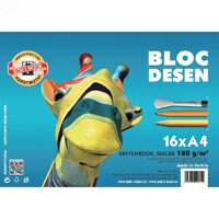 K99200A4008SF Bloc desen A4 GIRAFA 180gr/mp, 16 coli - Koh-I-Noor