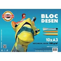 K99200A3006 Bloc desen A3 GIRAFA 180gr/mp, 10 coli - Koh-I-Noor