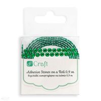 DPTA-013 - Rola strasuri autoadezive 0.4 mm x 0.9 m - verzi - DP CRAFT