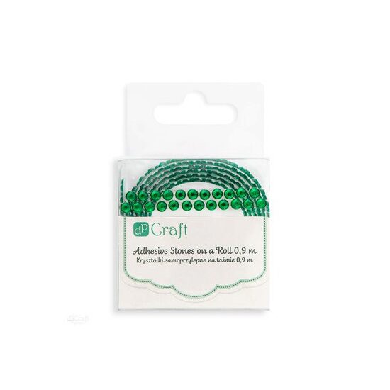 DPTA-013 - Rola strasuri autoadezive 0.4 mm x 0.9 m - verzi - DP CRAFT
