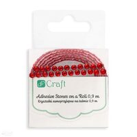 DPTA-011 - Rola strasuri autoadezive 0.4 mm x 0.9 m - rosii - DP CRAFT