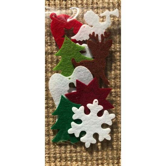 29225 - Set 8 figurine fetru - mix Craciun - aprox 6 cm - Pentart