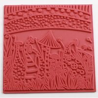 CE95018 - Placa de textura, stampila cauciuc - 9x9cm - Cernit - Harmony