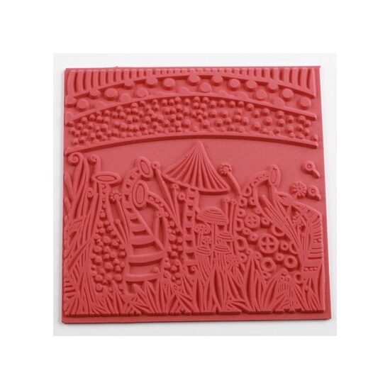 CE95018 - Placa de textura, stampila cauciuc - 9x9cm - Cernit - Harmony