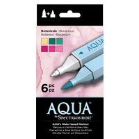 SPECN-AQ6-BOT Set 6 Markere Spectrum Aqua - Botanicals - Crafters Companion