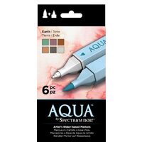 SPECN-AQ6-EAR Set 6 Markere Spectrum Aqua - Earth - Crafters Companion