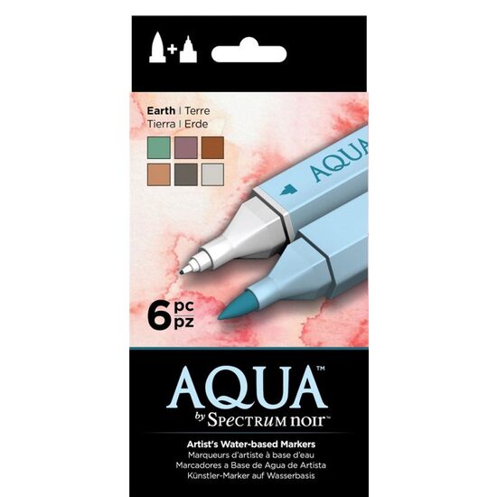 SPECN-AQ6-EAR Set 6 Markere Spectrum Aqua - Earth - Crafters Companion