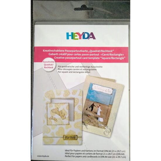 204886720 Sablon pentru confectionat felicitari - Patrat/Dreptunghi - Heyda