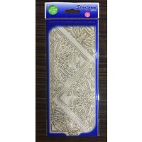 2210 - Sticker auriu cu glitter - colturi cu clopotei - INTER.D