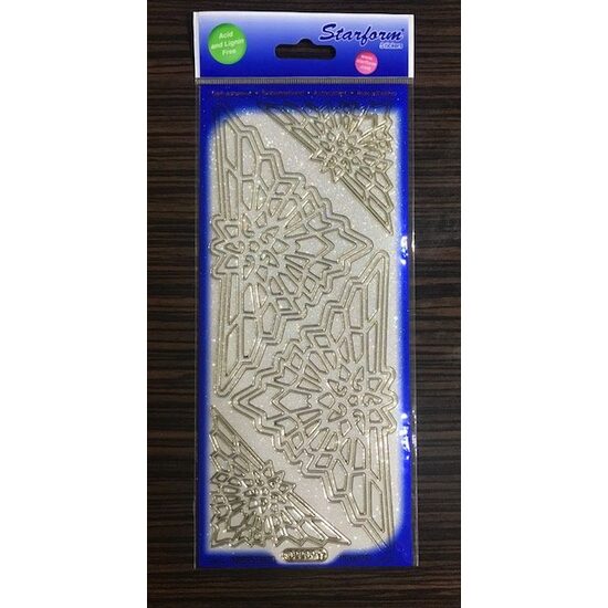 2209 - Sticker auriu cu glitter - colturi decorative - INTER.D