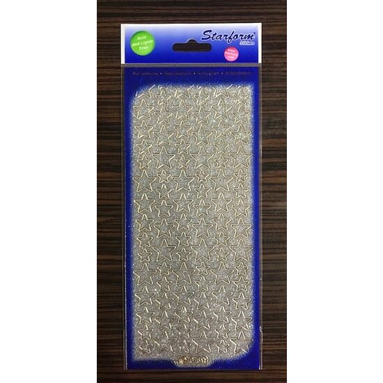 7078 - Sticker auriu cu glitter - stelute - INTER.D