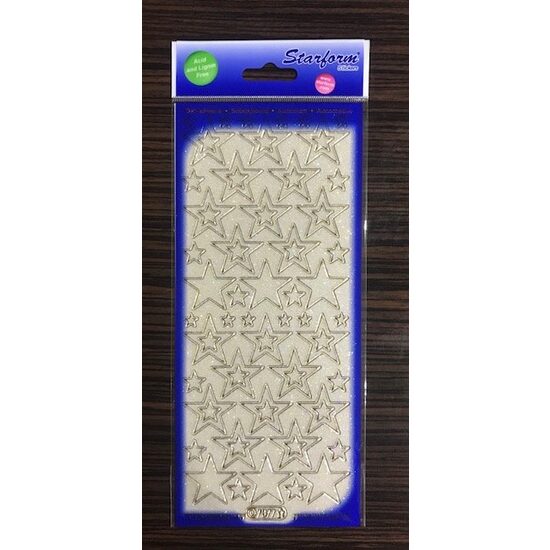 7077 - Sticker auriu cu glitter - stelute - INTER.D