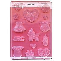 K3PTA441 - Matrita plastic A4 - 21x29cm - figurine bebe - Stamperia