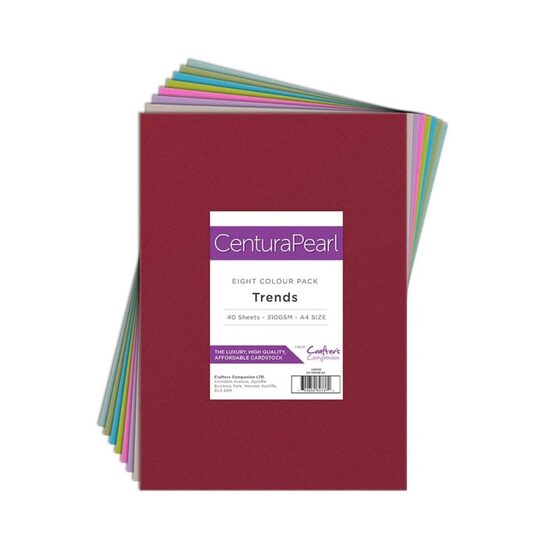 CP-TREND-A4 Set 40 coli A4, 310 gr, Centura Metallic - Precious Metals - Crafters Companion