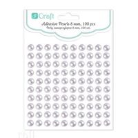 GRPE-038 - Set 100 perlute autoadezive 8 mm - albe - DP CRAFT
