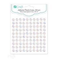 GRPE-040 - Set 100 perlute autoadezive 8 mm - opalescente - DP CRAFT