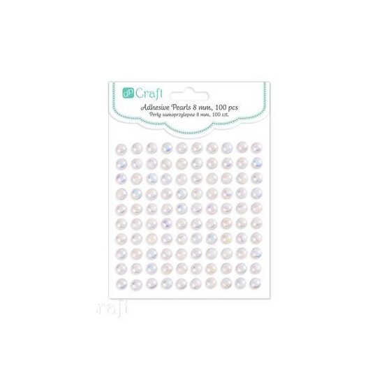 GRPE-040 - Set 100 perlute autoadezive 8 mm - opalescente - DP CRAFT