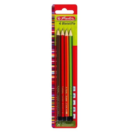 8670051 Set 4 creioane grafit H, HB, B, 2B - Herlitz