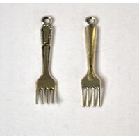 367214D - Charm metalic argintiu - furculita - ANT-CH