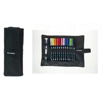 KDJTB-12N Penar ROLL-UP negru pentru 12 instrumente de scris + 2 accesorii Koh-I-Noor