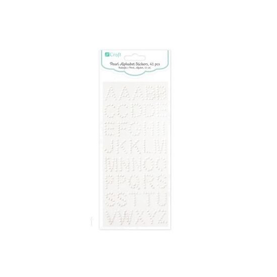GRPE-042 - Set 40 litere perlute - albe - DP CRAFT