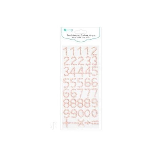 GRPE-046 - Set 40 cifre perlute - roz - DP CRAFT