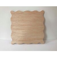 32887 - Tablita, suport placaj patrat cu margini valurite - 21x21 - Pentart