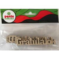 32171 - Set 5 forme lemn - GRATULALOC - PENTART