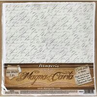DFMC19 - Hartie manuala printata Caligraphy - Magna Carta - 30x30cm - Stamperia
