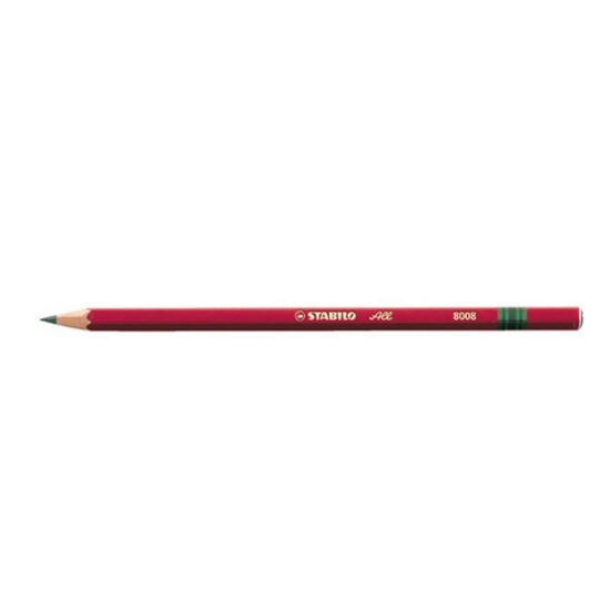 8008 Creion grafit acuarelabil - pentru hartie, sticla, plastic si metal - Stabilo