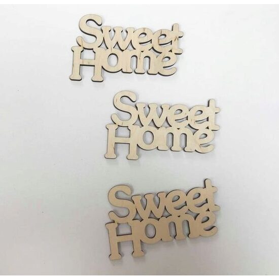 33394 - Set 3 figurine lemn 10 cm - Sweet Home - Pentart