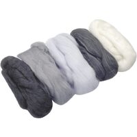 212506309 - Lana colorata mix 50gr - alb - negru - Knorr Prandell
