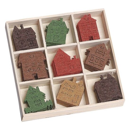218001213 - Set 45 figurine fetru, casute aprox 2.2cm - Knorr Prendell
