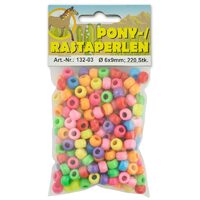132-03 - Margele plastic Pony mixte, 220buc - 6x9mm - Meyco
