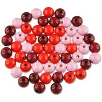 308-53 - Margele lemn mix rosuri, 8mm, 85buc - Meyco